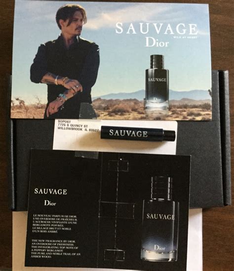 Dior sauvage free samples